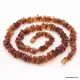 Cognac CHIPS Baltic amber necklace 24in