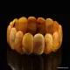 Anitique EGG YOLK pieces Baltic amber stretch bracelet