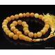 Vintage Egg Yolk Islamic 33 Baltic amber Prayer ROUND beads