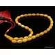 Islamic 33 Prayer Egg Yolk OLIVE Baltic amber beads rosary