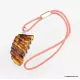 Carved Baltic amber - strap charm dangle