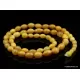 ANTIQUE Vintage Egg Yolk BARREL Baltic amber necklace 21in