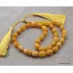 Islamic 33 Prayer Egg Yolk OLIVE Baltic amber beads rosary