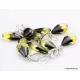 5 Faceted drops Baltic amber earrings
