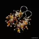 Grape bunch Baltic amber multi dangle earrings