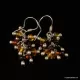 Grape bunch Baltic amber multi dangle earrings