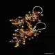 Grape bunch Baltic amber multi dangle earrings