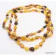 3 Multi Large BEANS Baltic amber adult wholesale necklaces