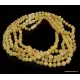 5 Raw Butter BAROQUE beads Baltic amber necklace