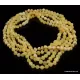 5 Raw Butter BAROQUE beads Baltic amber necklace