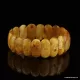 Anitique EGG YOLK pieces Baltic amber stretch bracelet