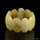 White pieces Baltic amber stretch bracelet
