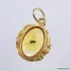 Gold Plated Baltic amber pendant with insect inclusion