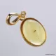 Gold Plated Baltic amber pendant with insect inclusion