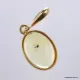 Gold Plated Baltic amber pendant with insect inclusion