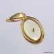 Gold Plated Baltic amber pendant with insect inclusion