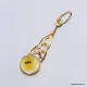 Gold Plated Baltic amber pendant with insect inclusion