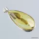 Baltic amber silver pendant w insect inclusion 9g