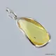Baltic amber silver pendant w insect inclusion 10g