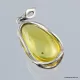 Baltic amber silver pendant w insect inclusion 10g