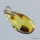 Baltic amber silver pendant w insect inclusion 9g