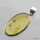 Baltic amber silver pendant w insect inclusion 5g