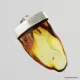 Baltic amber silver pendant w insect inclusion 10g