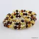 Multi BAROQUE beads Baltic amber Memory wire bracelet