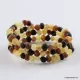 Multi Raw BAROQUE beads Baltic amber Memory wire bracelet