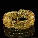 Honey BAROQUE beads Baltic amber Memory wire bracelet