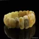 White pieces Baltic amber stretch bracelet