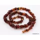 Cognac glossy nuggets Baltic amber necklace