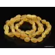 Honey Raw BEANS Baltic amber knotted necklace 19in