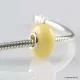 Butter Baltic amber PANDORA style bead
