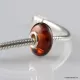 Cognac Baltic amber PANDORA style bead