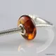 Cognac Baltic amber PANDORA style bead