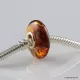 Cognac Baltic amber PANDORA style bead