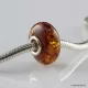 Cognac Baltic amber PANDORA style bead