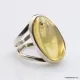Baltic amber silver ring w insect inclusion