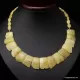 Butter pieces Baltic amber choker 18in
