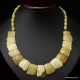 Butter pieces Baltic amber choker 18in