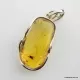 Baltic amber silver pendant w insect inclusion 7g