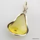 Baltic amber silver pendant w insect inclusion 9g