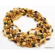 10 Multi BEANS Baltic amber adult wholesale necklaces 21in