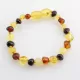 Multi BAROQUE Baby teething Baltic amber bracelet