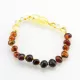 Rainbow BAROQUE Baby teething Baltic amber bracelet