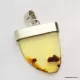 Baltic amber silver pendant w insect inclusion 10g