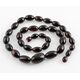 Cherry Olive beads Baltic amber necklace 20in