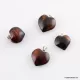 4 Ruby HEART Baltic amber pendants
