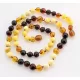 Multi BAROQUE beads Baltic amber necklace 19in